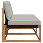 vidaXL 2 Pièce Sofa de milieu extérieur Bois d'Acacia Massif Naturel