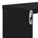 vidaXL Étagères cube murales 4 Pièces Noir 80x15x26 5cm bois d'ingénierie
