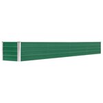 vidaXL Lit surélevé de jardin Acier galvanisé 320x40x45 cm Vert