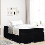 vidaXL Cadre de lit Noir 120 x 200 cm tissu