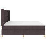vidaXL Lit à ressorts avec matelas Marron 200 x 200 cm tissu