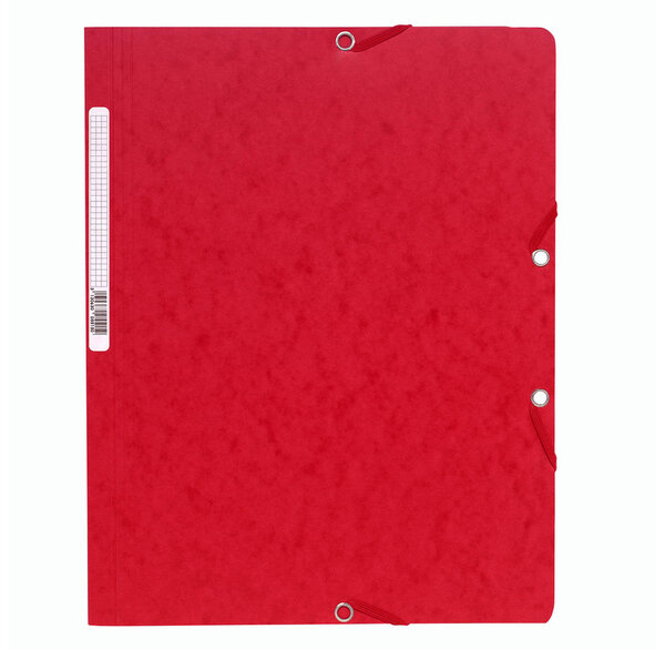 Chemise à élastiques sans Rabats carton 400g 24x32 cm Rouge EXACOMPTA