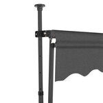 vidaXL Auvent manuel rétractable avec LED 150 cm Anthracite