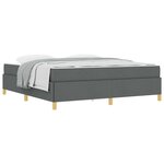 vidaXL Cadre de lit avec matelas Gris foncé 180 x 200 cm tissu