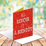 Carte départ au revoir et à bientôt - draeger paris