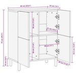 Buffet vidaXL 60x33x75 cm en bois massif d'acacia