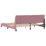 vidaXL Cadre de lit avec LED sans matelas rose 200x200 cm velours
