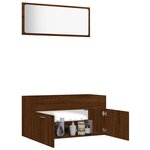 vidaXL Ensemble de meubles de salle de bain 2 Pièces Chêne marron