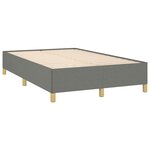 vidaXL Sommier à lattes de lit avec matelas gris foncé 120x190cm tissu