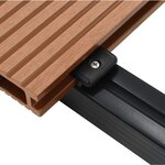 vidaXL Panneaux de terrasse avec accessoires WPC 40 m² 2 2 m Marron
