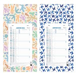 Calendrier Bloc Mensuel Mural 2026 - 16x33cm - Décor aléatoire*
