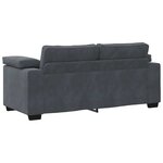 vidaXL Canapé causeuse gris foncé 140 cm velours