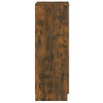 vidaXL Meuble à chaussures Chêne fumé 30x35x100 cm Bois d'ingénierie