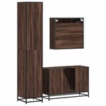 vidaXL Ensemble de meubles de salle de bain 3 Pièces Chêne marron