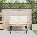 vidaXL Ensemble de salle à manger pour jardin 2 Pièces Naturel polyrotin