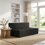 vidaXL Canapé-lit pliable Noir 152 x 86 5 x 60 cm Tissu