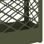 vidaXL Porte-parapluie avec stockage Vert olive 28 x 12 x 41 cm Acier