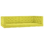 vidaXL Coussins de plancher de palette 6 Pièces Vert pomme Coton