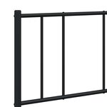 vidaXL Cadre de lit métal sans matelas avec pied de lit noir 150x200cm