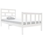 vidaXL Cadre de lit sans matelas blanc bois massif 90x200 cm