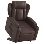 vidaXL Fauteuil inclinable marron similicuir