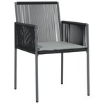vidaXL Chaises de jardin et coussins lot de 2 noir 54x60 5x83 5 cm