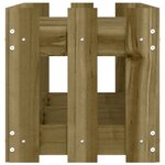 vidaXL Lit surélevé de jardin design de clôture bois de pin imprégné