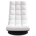 VidaXL Fauteuil de sol pivotant blanc 70x51x79 cm tissu