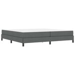 vidaXL Lit à ressorts avec matelas Gris foncé 200 x 200 cm tissu