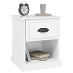 vidaXL Tables de chevet 2 Pièces blanc brillant 39x39x47 5 cm