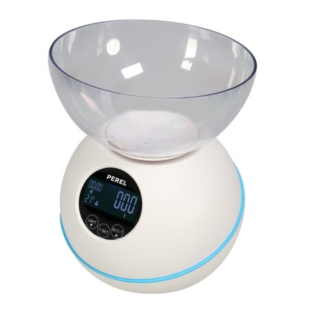 Perel Balance de cuisine numérique 5 kg Blanc