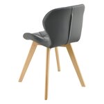 Lot de 6 chaises similicuir 81 x 57 x 49 cm gris 03_0006792