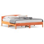 vidaXL Cadre de lit sans matelas cire marron 180x200cm bois pin massif