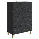vidaXL Buffet Noir 66 x 34 5 x 95 cm Bois d'ingénierie