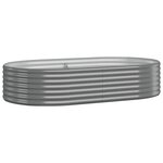 vidaXL Lit surélevé de jardin Acier enduit de poudre 175x100x36cm gris