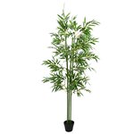 vidaXL Arbre en Bambou Artificiel 4 Pièces Vert 60 x 18 x 190 cm