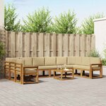 vidaXL Ensemble de canapés d'extérieur 11 Pièces Naturel et Beige
