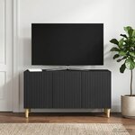 vidaXL Meuble TV Noir 99 x 34 5 x 50 cm Bois d'ingénierie