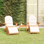 vidaXL Ensemble de salon de jardin Adirondack 3 Pièces bois acacia solide