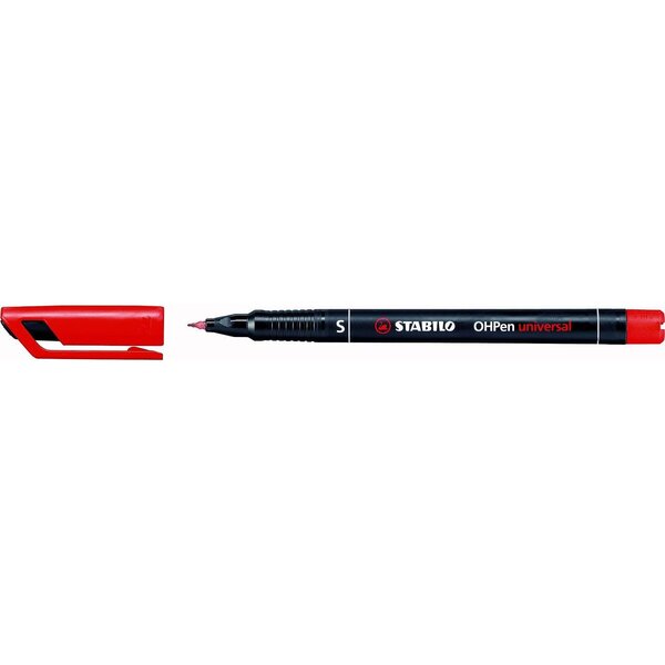 Feutre pour films ohpen universal  permanent  rouge x 10 stabilo