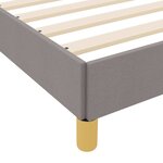 vidaXL Lit à ressorts Taupe 80 x 200 cm tissu
