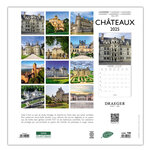 Grand Calendrier Mural 29x29 Cm - 2025 - Châteaux - Draeger paris