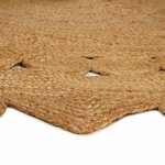 vidaXL Tapis Marron Ø 210 cm Jute