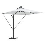 vidaXL Parasol banane à mât déporté Couleur sable 249 x 249 x 250 cm