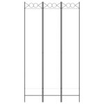 vidaXL Cloison de séparation 3 panneaux Blanc 120x220 cm Tissu