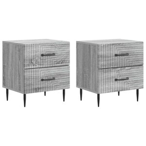 vidaXL Cabinet de chevet 2 Pièces Sonoma gris 43 x 34 5 x 47 5 cm