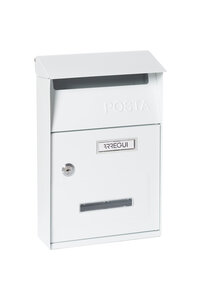 Boîte aux Lettres en Acier  Up D-2006/W  Fenêtres Transparentes  Blanc