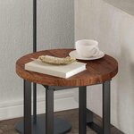 vidaXL Plateau de table Autre Marron foncé Ø 40 x 2.5 cm Chêne massif