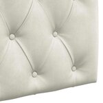 vidaXL Tête de lit suspendue Crème Velours