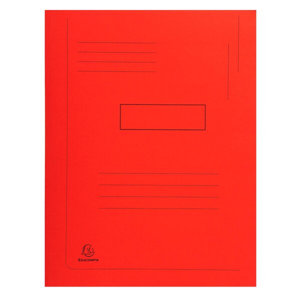 Chemise Imprimée À 2 Rabats Forever® 290g/m2 - 24x32cm - Rouge - X 50 - Exacompta